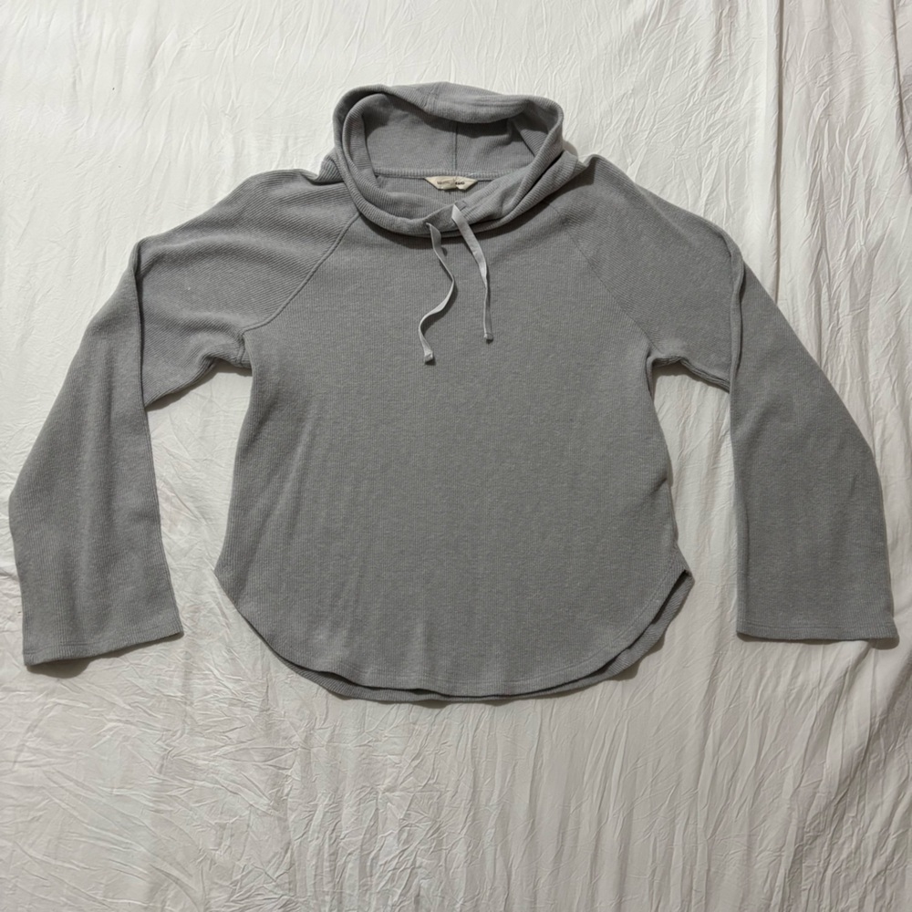 Lucky Brand Light Gray Knit Cowl Neck Sweater